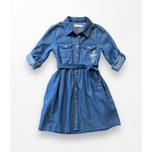Cath Kidston Chambray Belted Shirtdress, Size 6/7